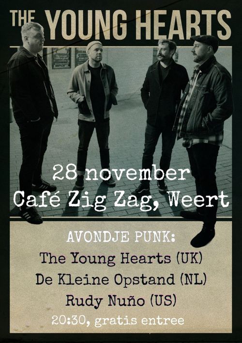 Avondje punk met The Young Hearts (UK), De Kleine Opstand en Rudy Nuño (US)