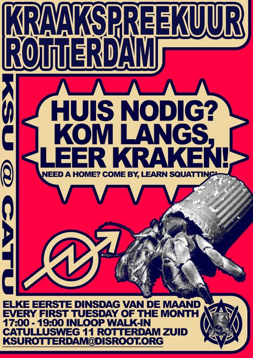 Kraakspreekuur Rotterdam/Squatting Info Hour at Catu!