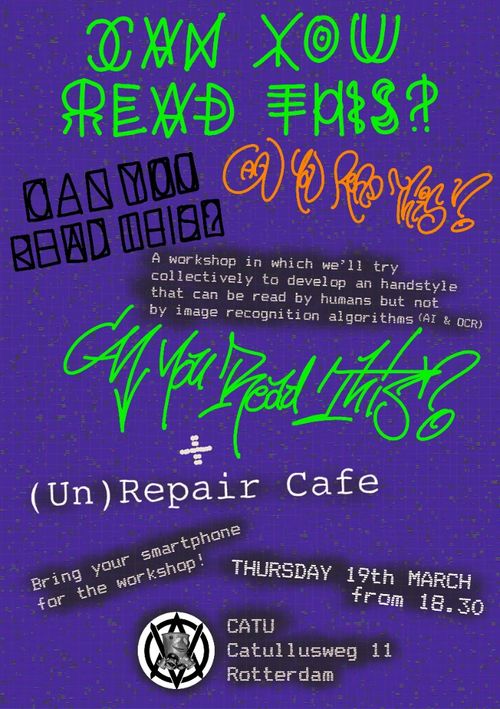 Workshop un-detectable handwriting: 